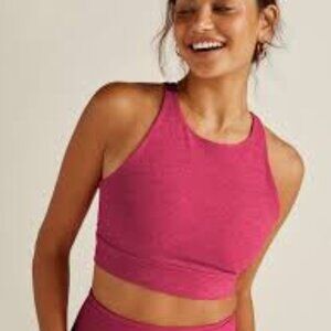 Beyond Yoga - Spacedye Enlighten Long Line Bra - Cranberry Heather